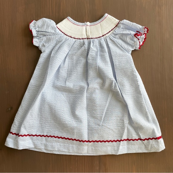 Lil Cactus Smocked Sailboat Dress - Size 12-24M - Picture 7 of 8